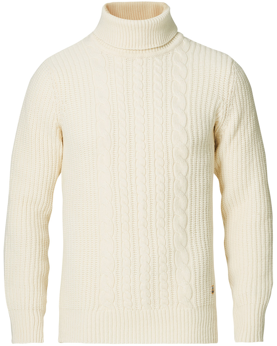 Herre | Gensere | Armor-lux | Cable Knit Turtleneck Nature