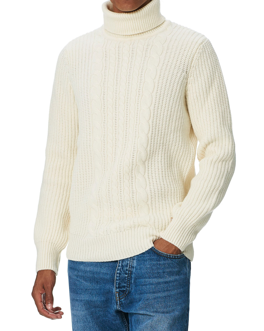Herre | Gensere | Armor-lux | Cable Knit Turtleneck Nature