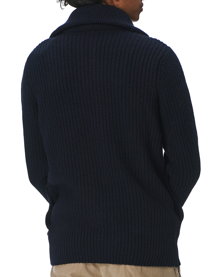 Herre | Gensere | Armor-lux | Ribbed Zip Sweater Navy