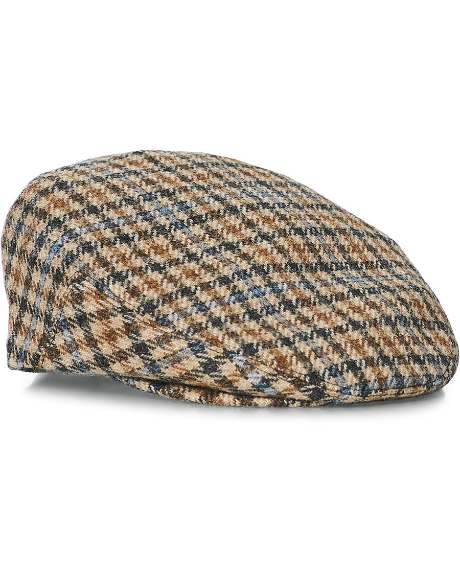Herre | Lock & Co Hatters Glen Flat Wool Cap Beige/Blue | Lock & Co Hatters | Glen Flat Wool Cap Beige/Blue