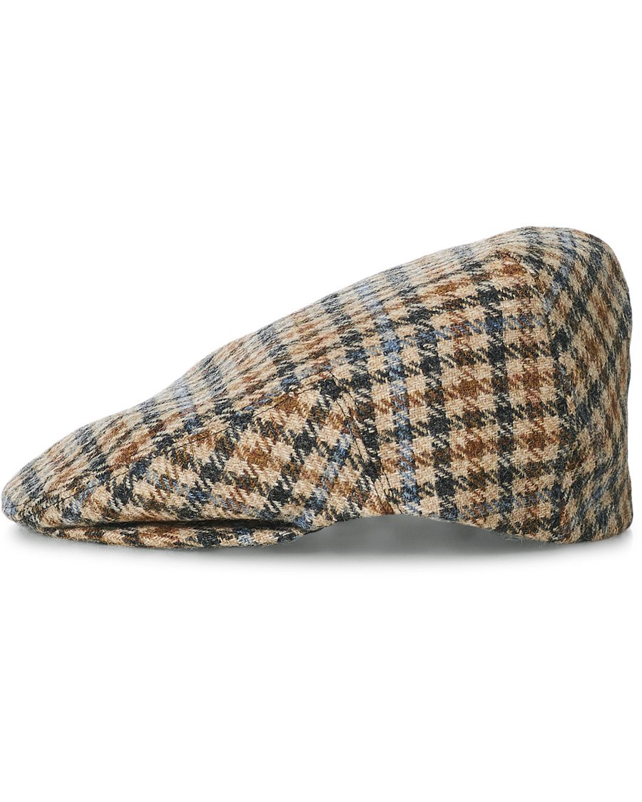 Herre | Lock & Co Hatters Glen Flat Wool Cap Beige/Blue | Lock & Co Hatters | Glen Flat Wool Cap Beige/Blue