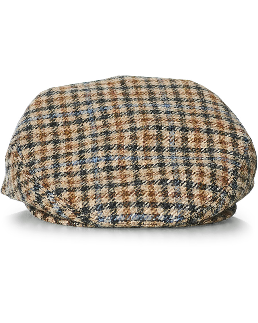 Herre | Lock & Co Hatters Glen Flat Wool Cap Beige/Blue | Lock & Co Hatters | Glen Flat Wool Cap Beige/Blue