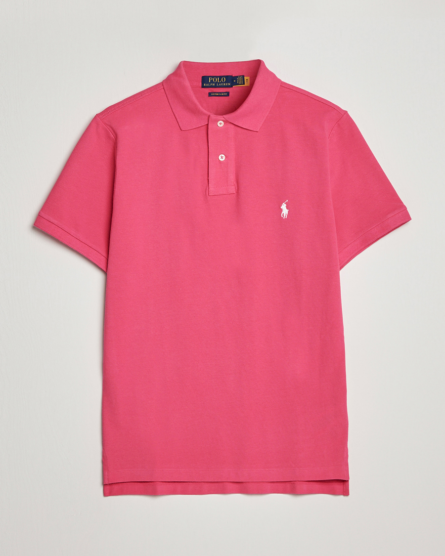 Herre | Pikéer | Polo Ralph Lauren | Custom Slim Fit Polo Hot Pink