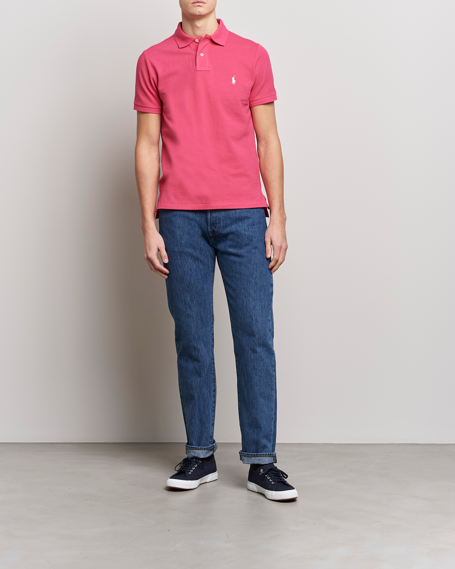 Herre | Pikéer | Polo Ralph Lauren | Custom Slim Fit Polo Hot Pink