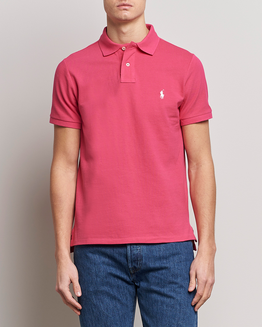 Herre | Pikéer | Polo Ralph Lauren | Custom Slim Fit Polo Hot Pink