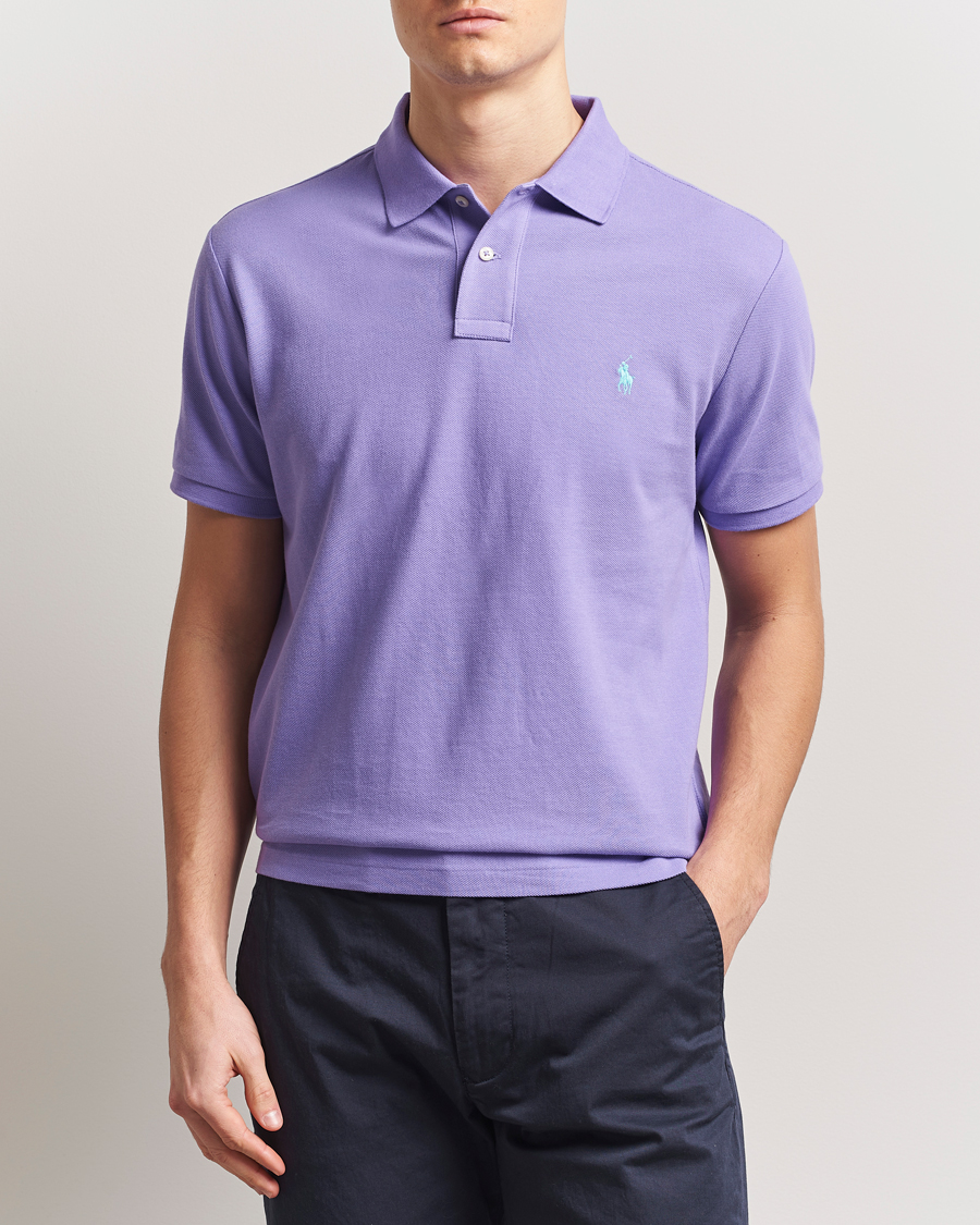 Herre | Pikéer | Polo Ralph Lauren | Custom Slim Fit Polo Cactus Purple