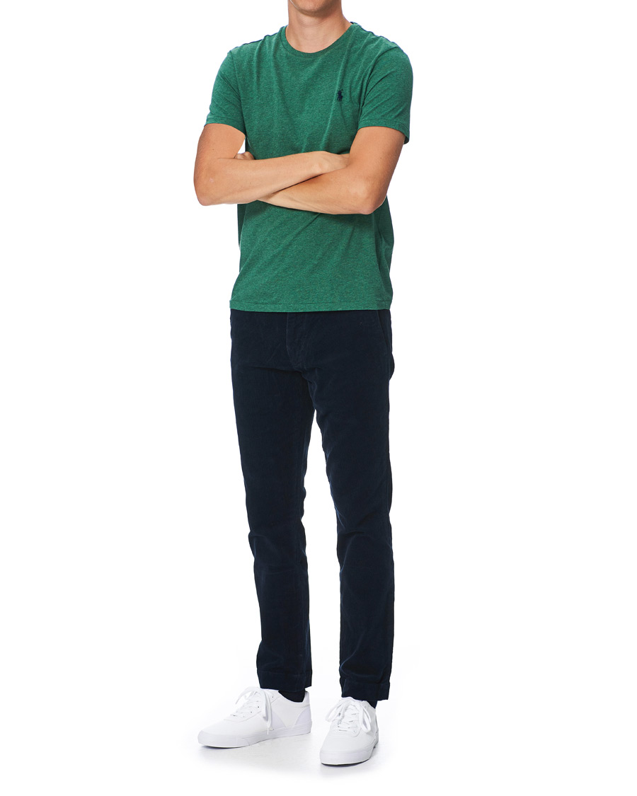 Herre | T-Shirts | Polo Ralph Lauren | Custom Slim Fit Crew Neck Tee Green Heather