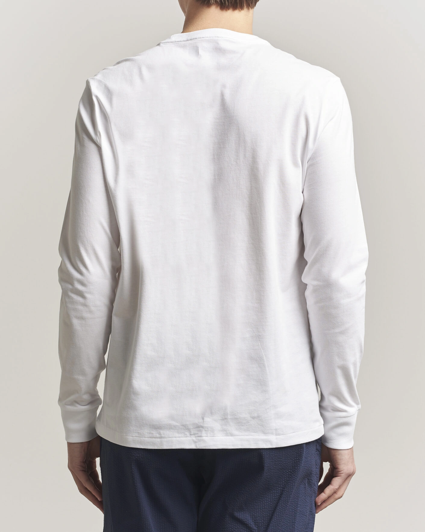 Herre | T-Shirts | Polo Ralph Lauren | Custom Slim Fit Long Sleeve Tee White