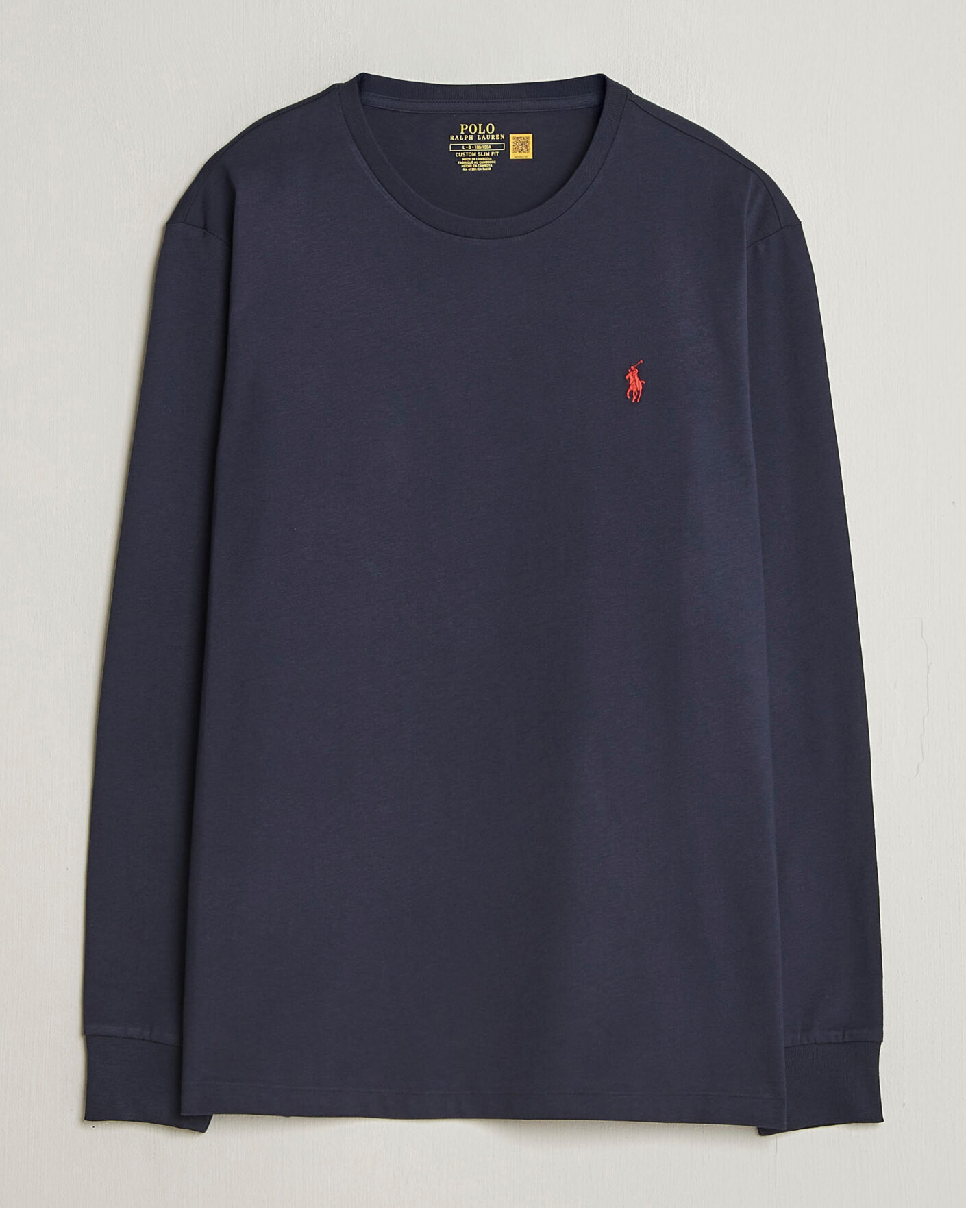 Herre | T-Shirts | Polo Ralph Lauren | Custom Slim Fit Long Sleeve Tee Ink