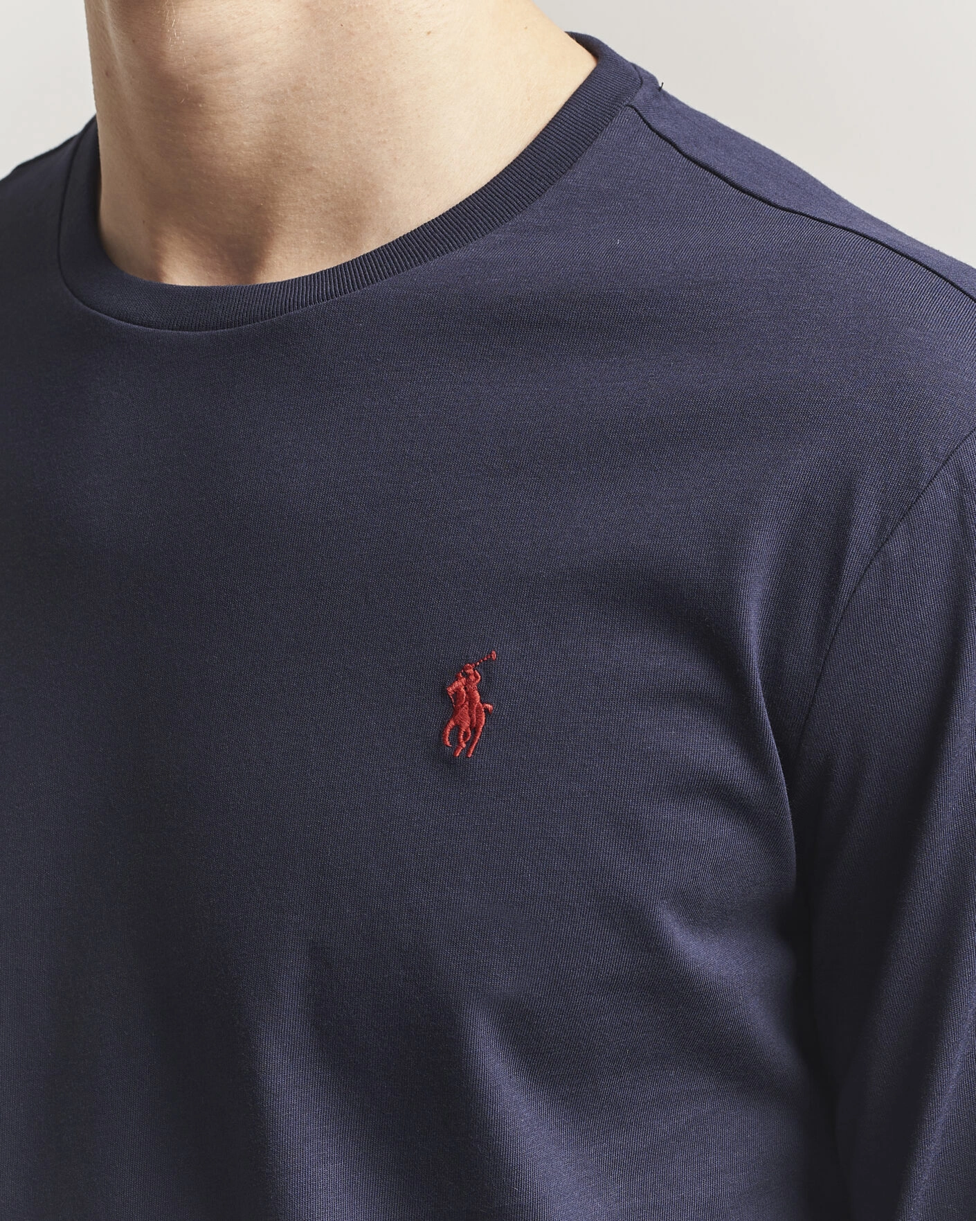 Herre | T-Shirts | Polo Ralph Lauren | Custom Slim Fit Long Sleeve Tee Ink