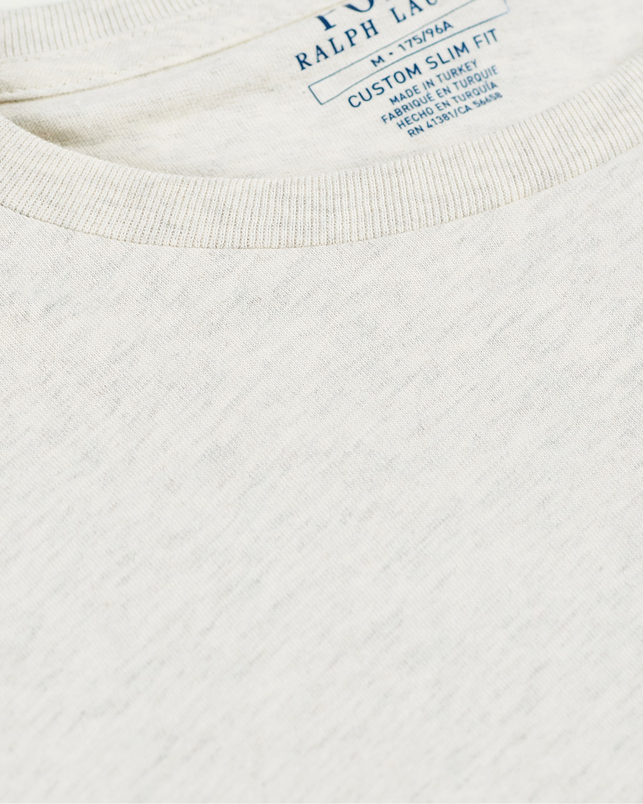 Herre | T-Shirts | Polo Ralph Lauren | Custom Slim Fit Long Sleeve Tee American Heather