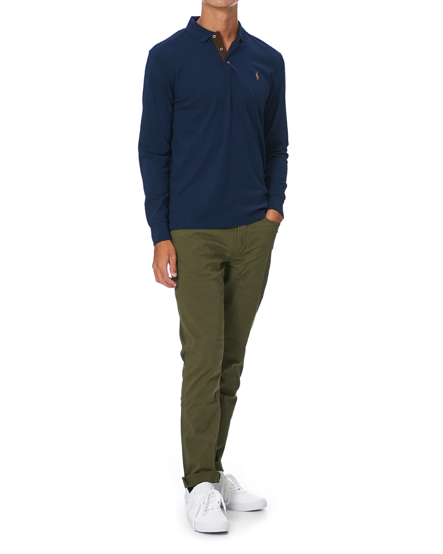 Herre | Gensere | Polo Ralph Lauren | Luxury Pima Cotton Long Sleeve Polo French Navy