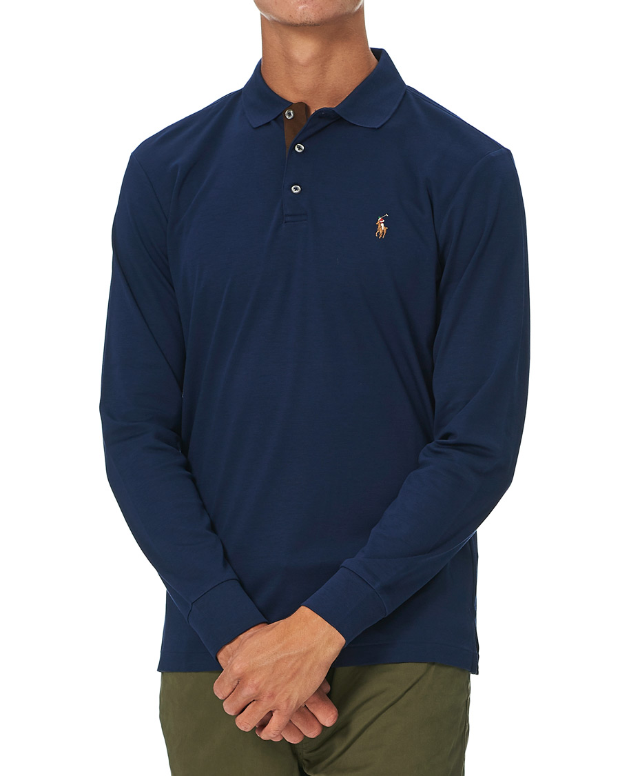 Herre | Gensere | Polo Ralph Lauren | Luxury Pima Cotton Long Sleeve Polo French Navy