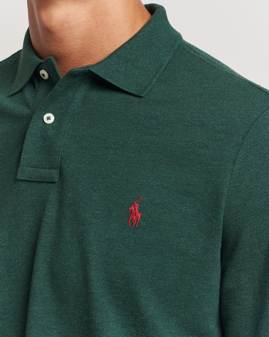 Herre | Gensere | Polo Ralph Lauren | Custom Slim Fit Long Sleeve Polo Scotch Pine Heather