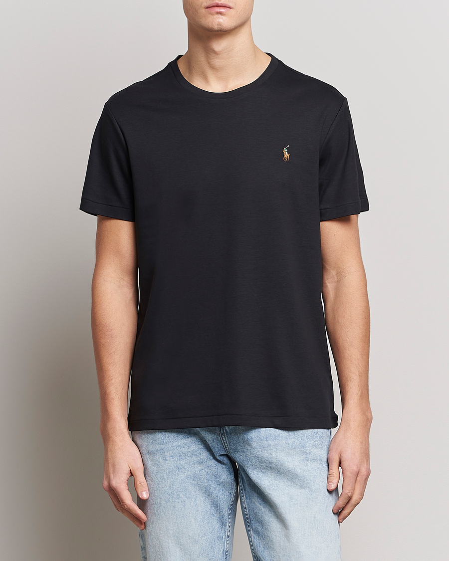 Herre | Svarte t-skjorter | Polo Ralph Lauren | Luxury Pima Cotton Crew Neck T-Shirt Black