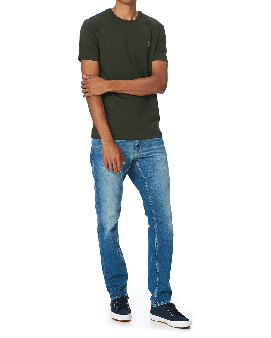 Herre | T-Shirts | Polo Ralph Lauren | Luxury Pima Cotton Crew Neck Tee Estate Olive