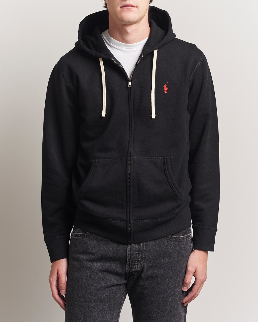Herre | Gensere | Polo Ralph Lauren | Fleece Full Zip Hoodie Polo Black