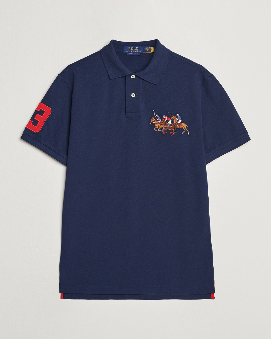 Herre | Pikéer | Polo Ralph Lauren | Custom Slim Fit Match Club Polo Newport Navy