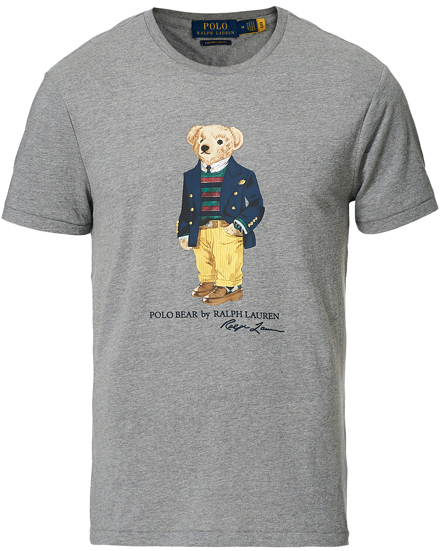 Herre | T-Shirts | Polo Ralph Lauren | Bear Crew Neck Tee Grey Heather