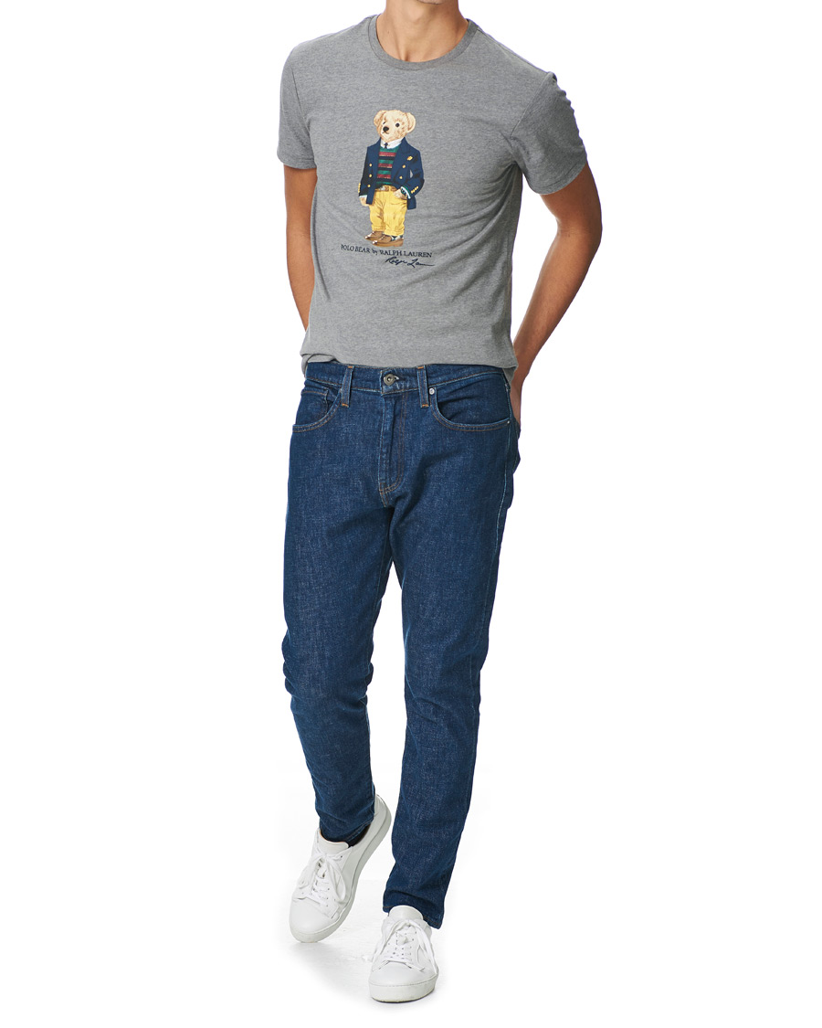 Herre | T-Shirts | Polo Ralph Lauren | Bear Crew Neck Tee Grey Heather