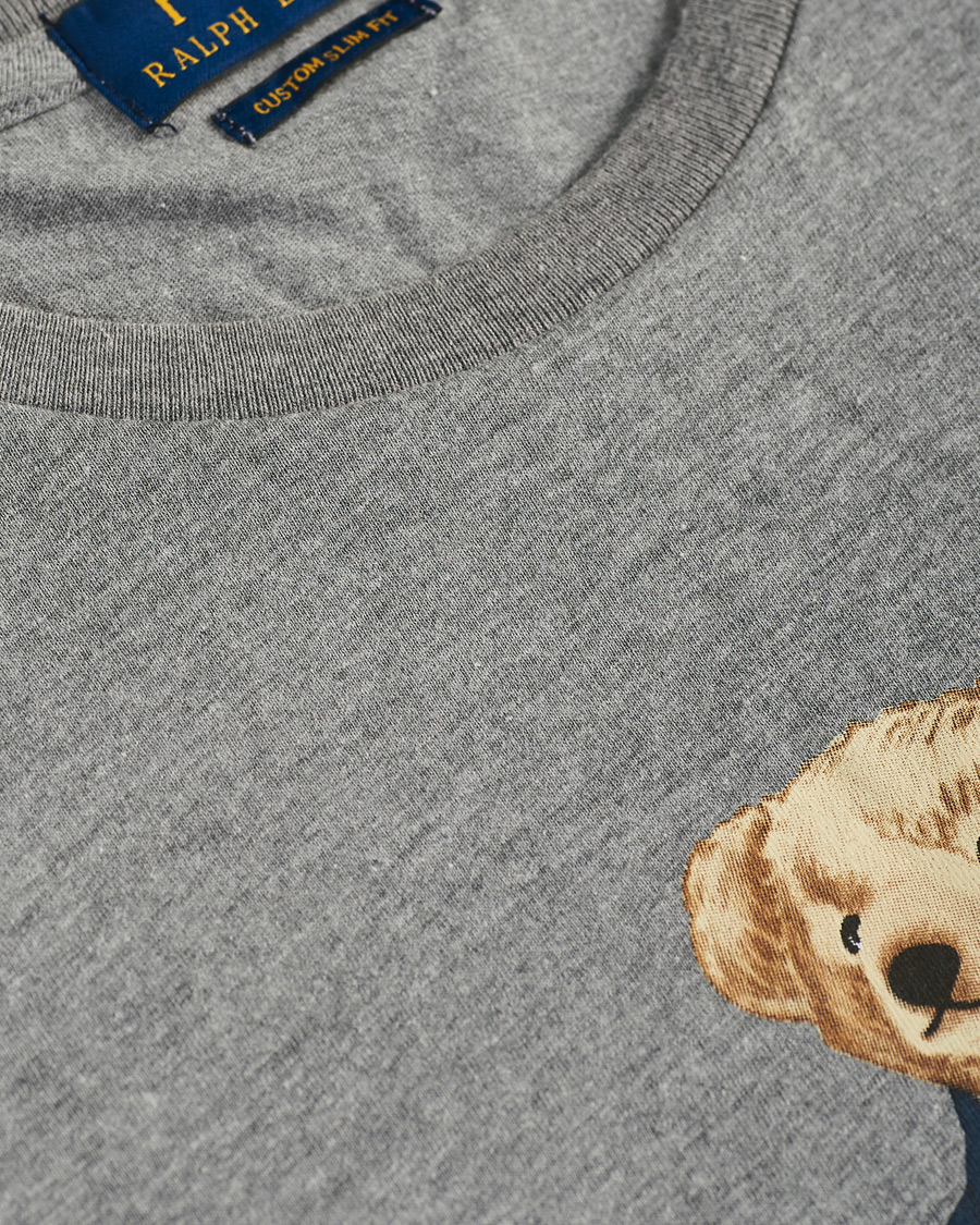 Herre | T-Shirts | Polo Ralph Lauren | Bear Crew Neck Tee Grey Heather