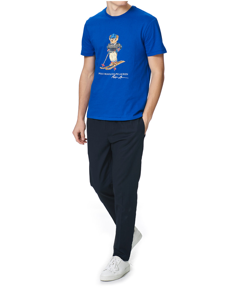 Herre | T-Shirts | Polo Ralph Lauren | Skiing Bear Crew Neck Tee Sapphire Star