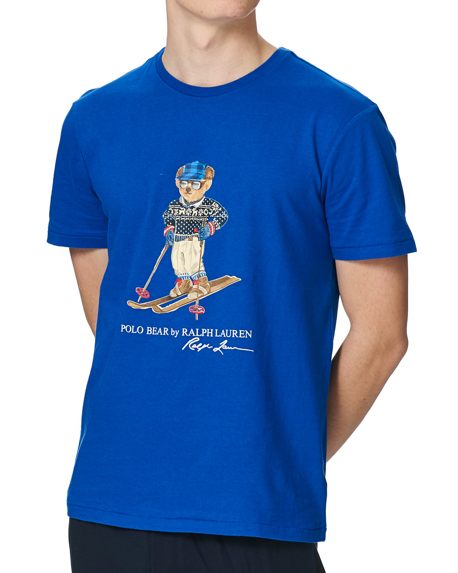 Herre | T-Shirts | Polo Ralph Lauren | Skiing Bear Crew Neck Tee Sapphire Star