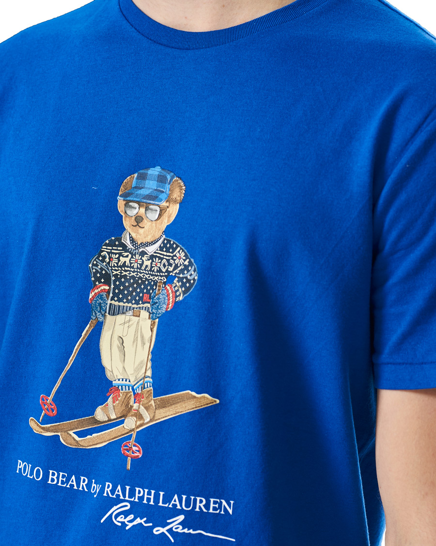 Herre | T-Shirts | Polo Ralph Lauren | Skiing Bear Crew Neck Tee Sapphire Star