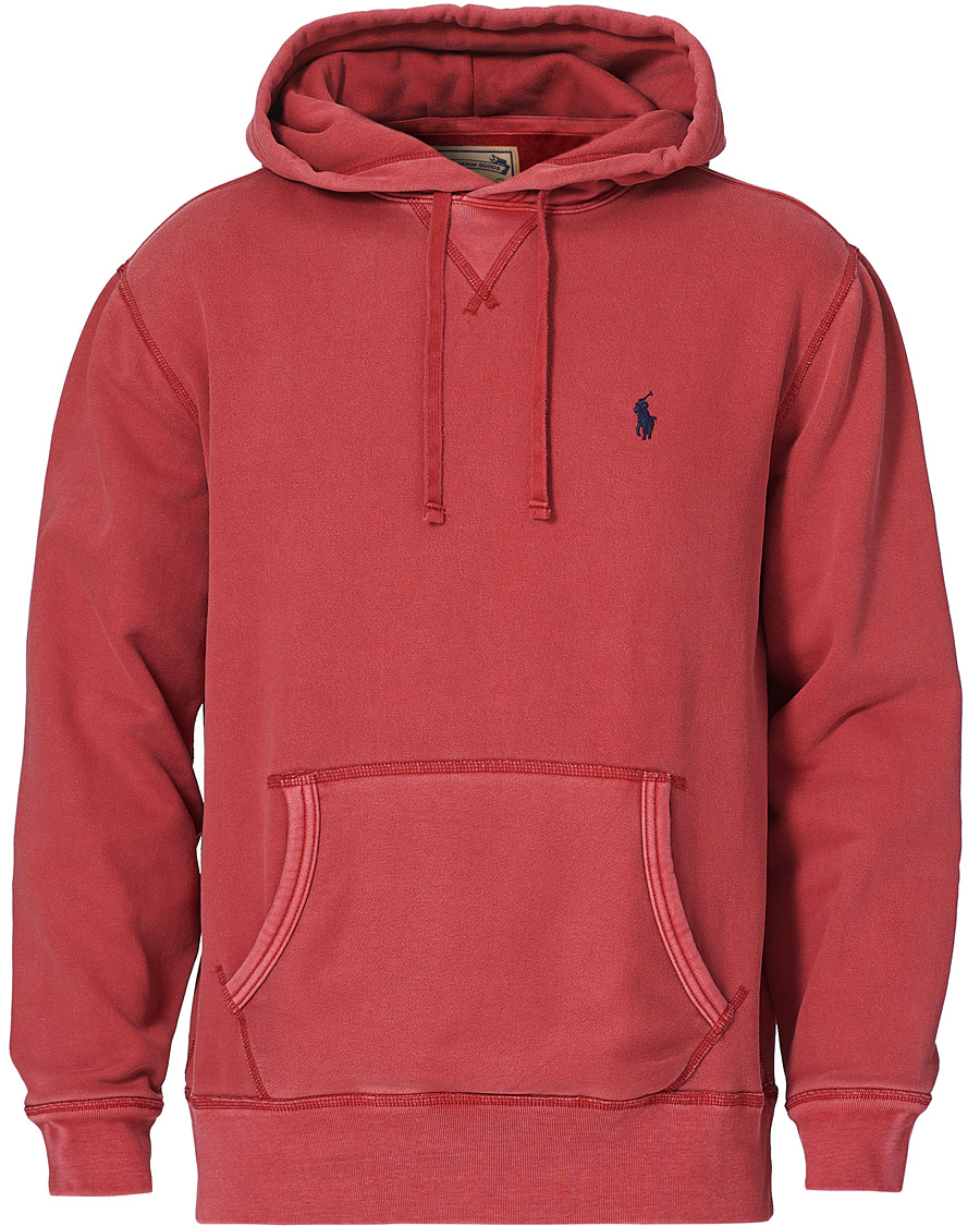 Herre | Gensere | Polo Ralph Lauren | Garment Dyed Hoodie Northwest Deep Red