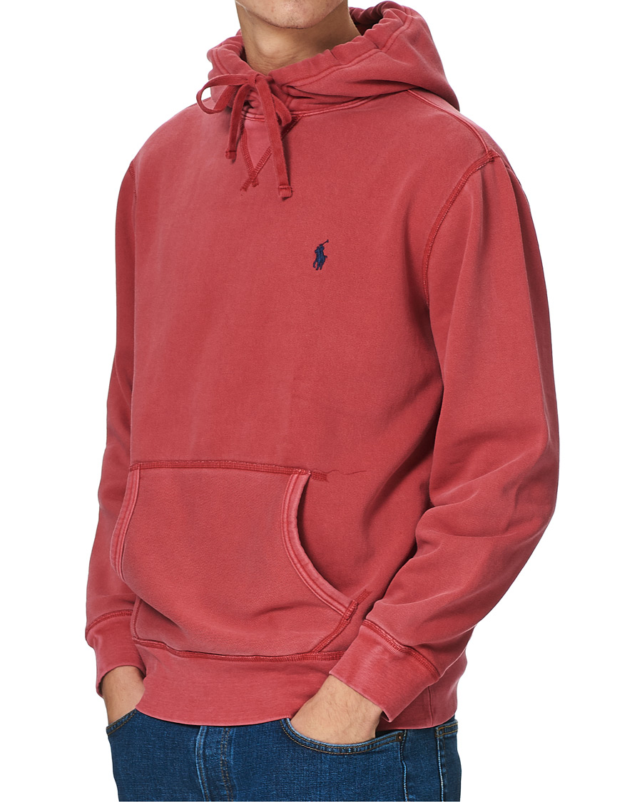 Herre | Gensere | Polo Ralph Lauren | Garment Dyed Hoodie Northwest Deep Red