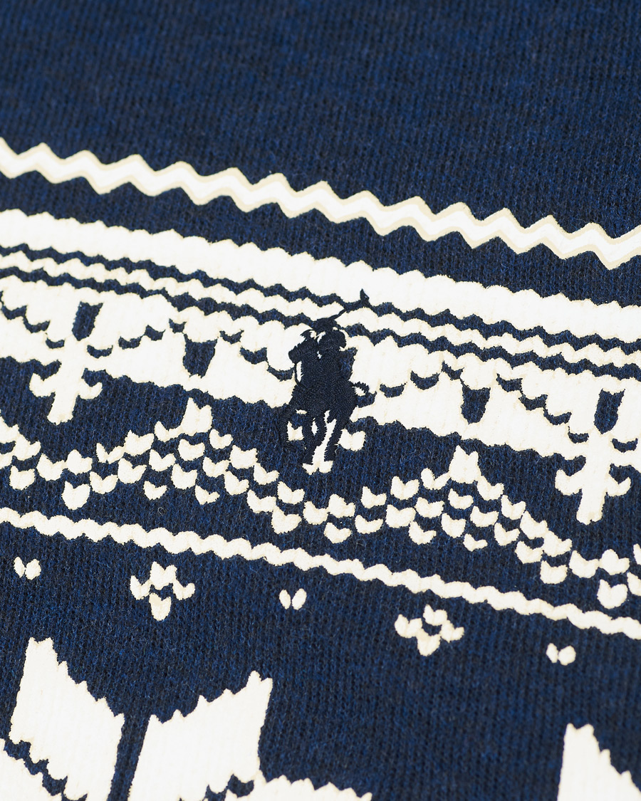 Herre | Gensere | Polo Ralph Lauren | Winter Double Knit Half Zip Sweater Blue Heather