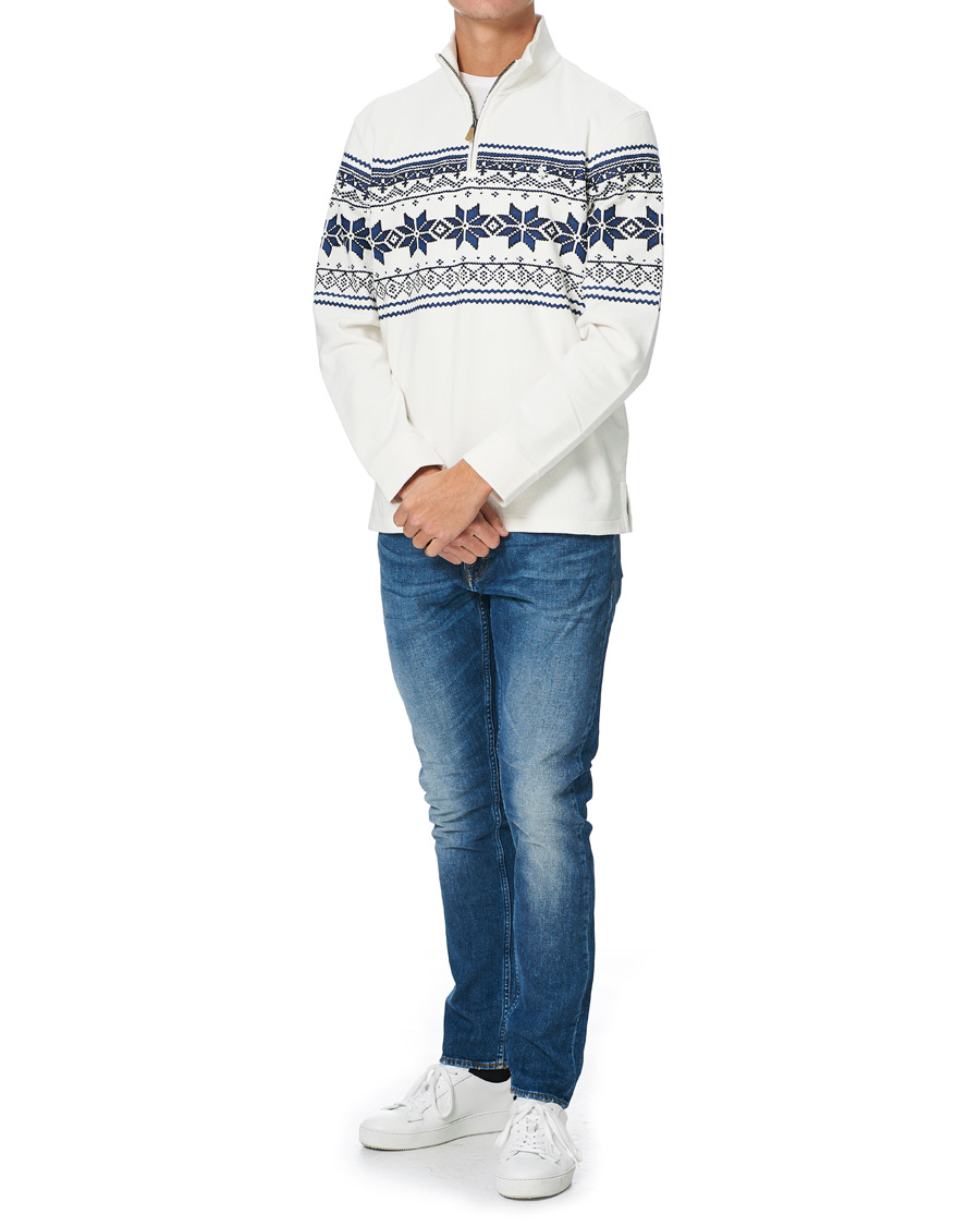 Herre | Gensere | Polo Ralph Lauren | Winter Double Knit Half Zip Sweater Nevis White