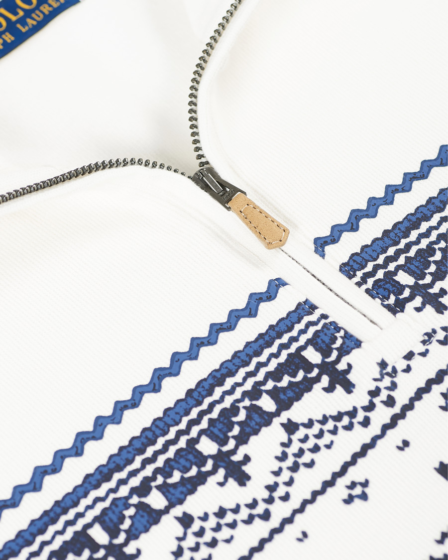 Herre | Gensere | Polo Ralph Lauren | Winter Double Knit Half Zip Sweater Nevis White