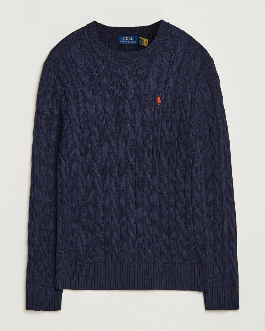 Herre | Gensere | Polo Ralph Lauren | Cotton Cable Pullover Hunter Navy