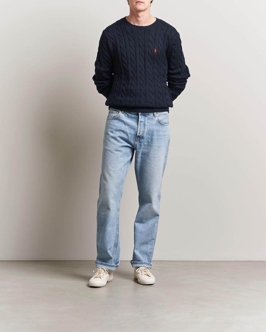 Herre | Gensere | Polo Ralph Lauren | Cotton Cable Pullover Hunter Navy