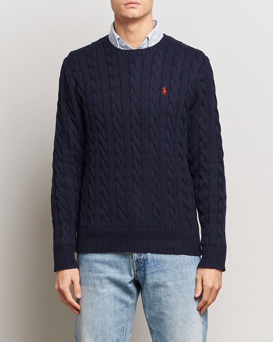 Herre | Polo Ralph Lauren | Polo Ralph Lauren | Cotton Cable Pullover Hunter Navy