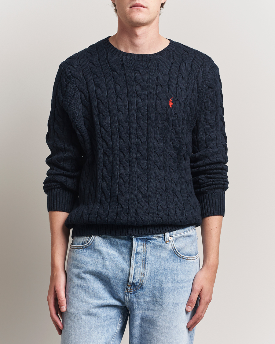 Herre | Gensere | Polo Ralph Lauren | Cotton Cable Pullover Hunter Navy