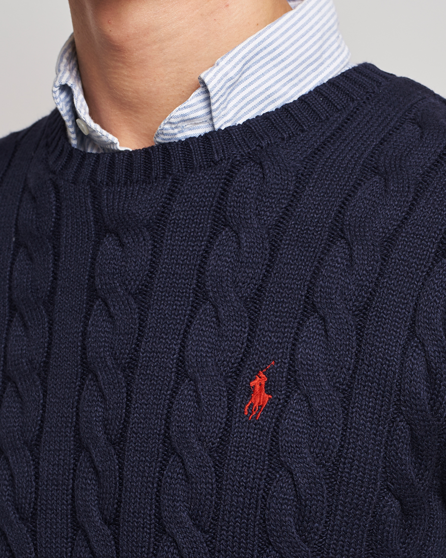Herre | Gensere | Polo Ralph Lauren | Cotton Cable Pullover Hunter Navy