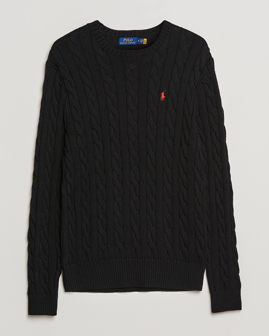 Herre |  | Polo Ralph Lauren | Cotton Cable Pullover Black