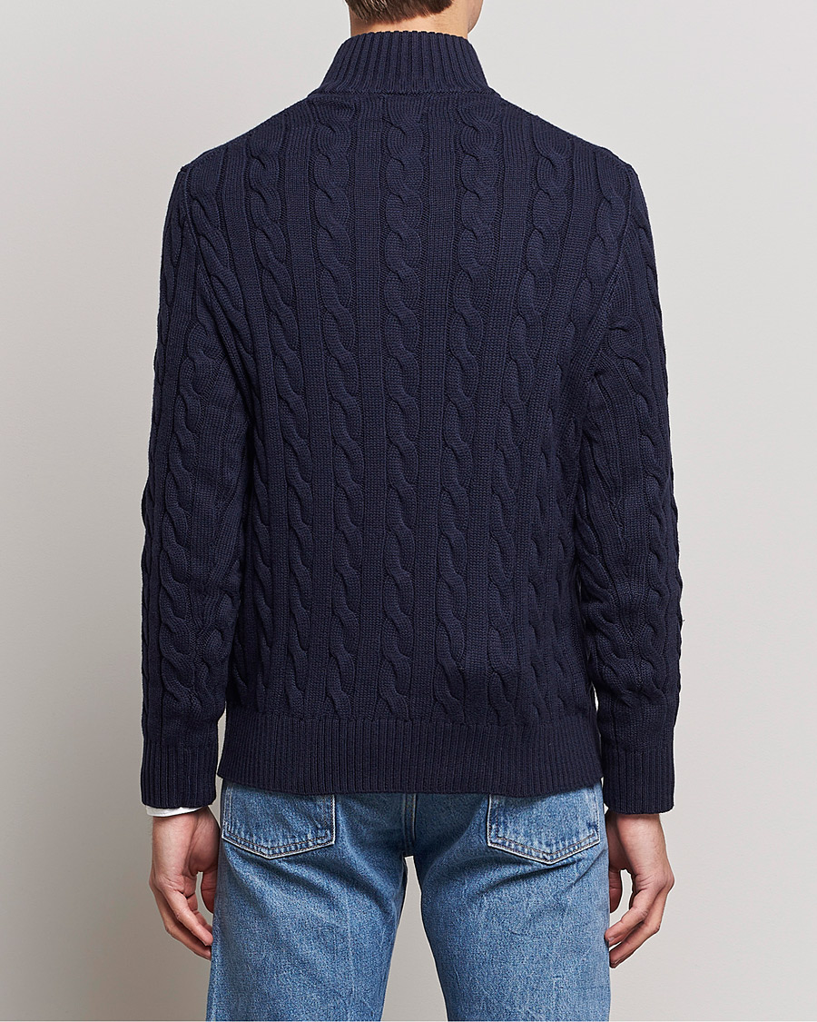Herre | Gensere | Polo Ralph Lauren | Cotton Cable Half Zip Hunter Navy