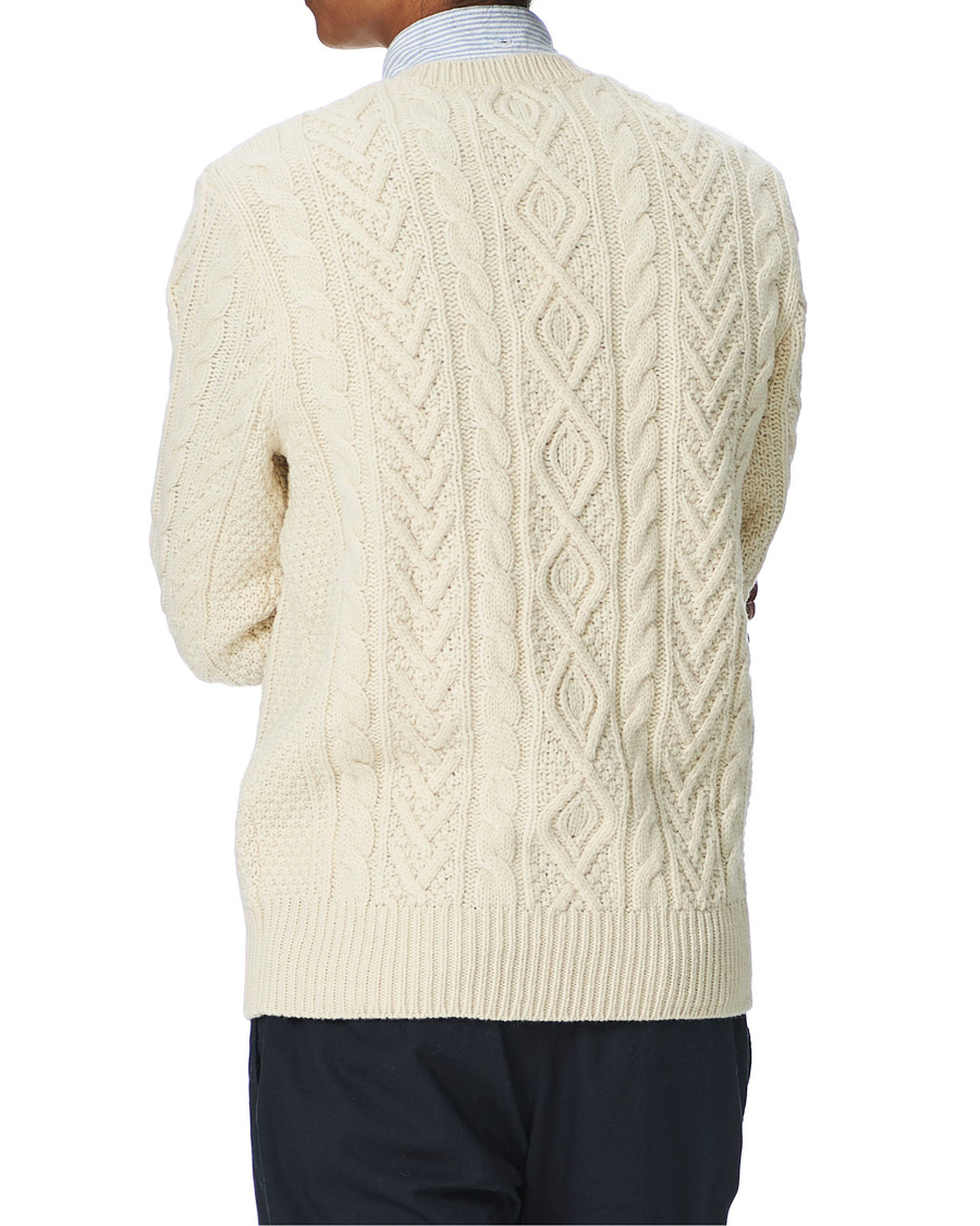 Herre | Gensere | Polo Ralph Lauren | Wool/Cashmere Structured Knitted Sweater Cream