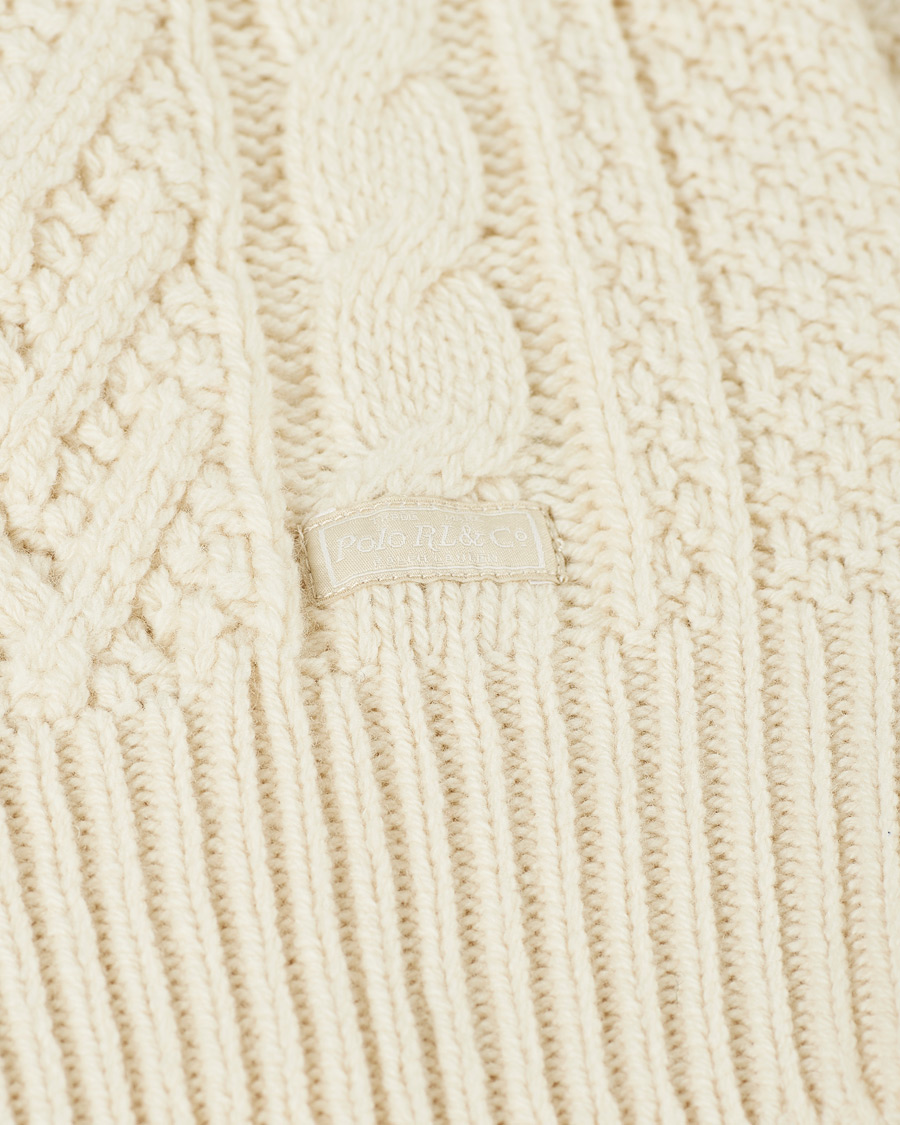 Herre | Gensere | Polo Ralph Lauren | Wool/Cashmere Structured Knitted Sweater Cream