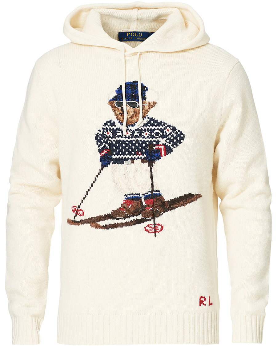 Herre | Gensere | Polo Ralph Lauren | Ski Bear Knitted Hoodie Cream