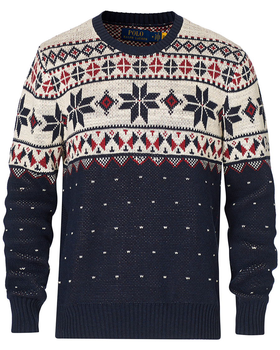 Herre | Gensere | Polo Ralph Lauren | Wool Snowflake Knitted Sweater Navy