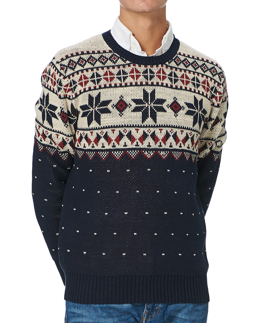 Herre | Gensere | Polo Ralph Lauren | Wool Snowflake Knitted Sweater Navy