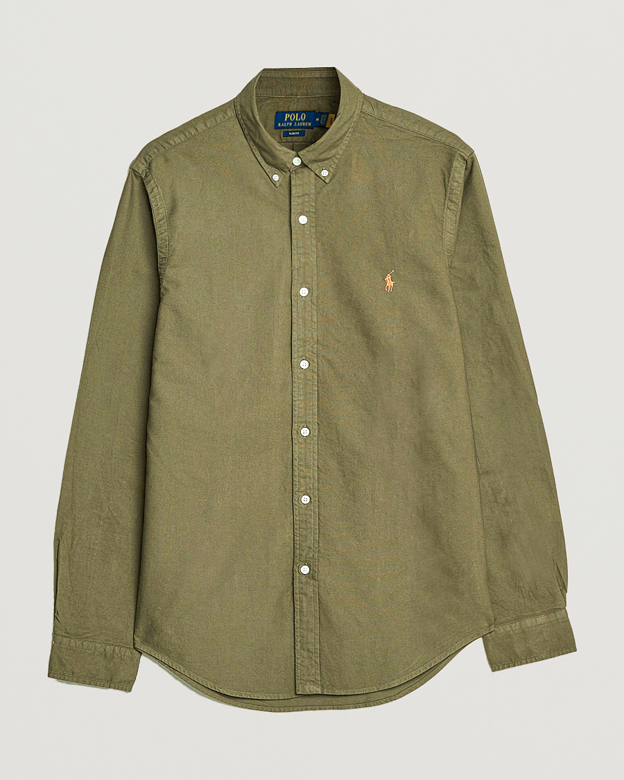 Herre | | Polo Ralph Lauren | Slim Fit Garment Dyed Oxford Defender Green