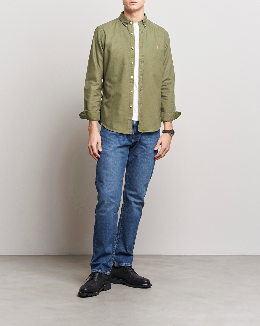 Herre |  | Polo Ralph Lauren | Slim Fit Garment Dyed Oxford Defender Green