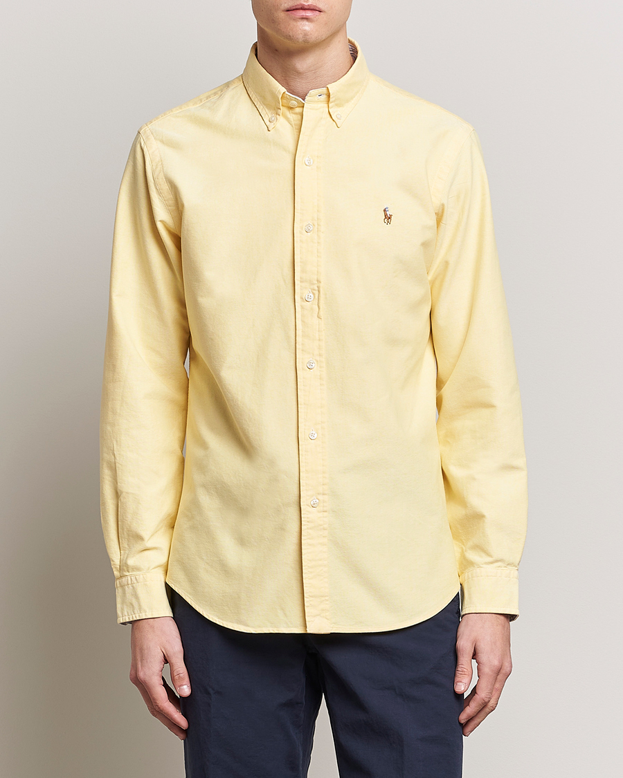 Herre | Oxfordskjorter | Polo Ralph Lauren | Custom Fit Oxford Button Down Shirt Yellow