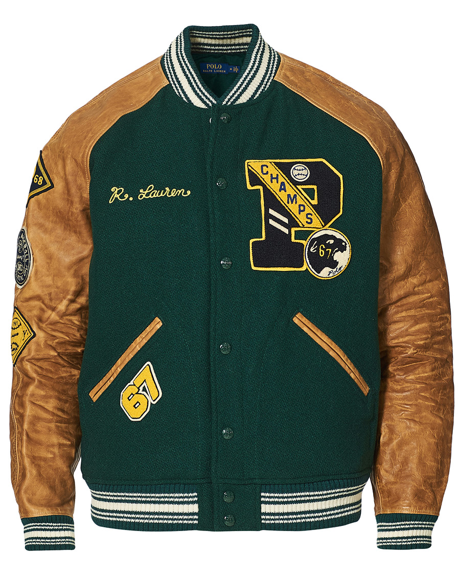 Herre | Jakker | Polo Ralph Lauren | Varsity Lined Bomber Jacket Hunt Club Green