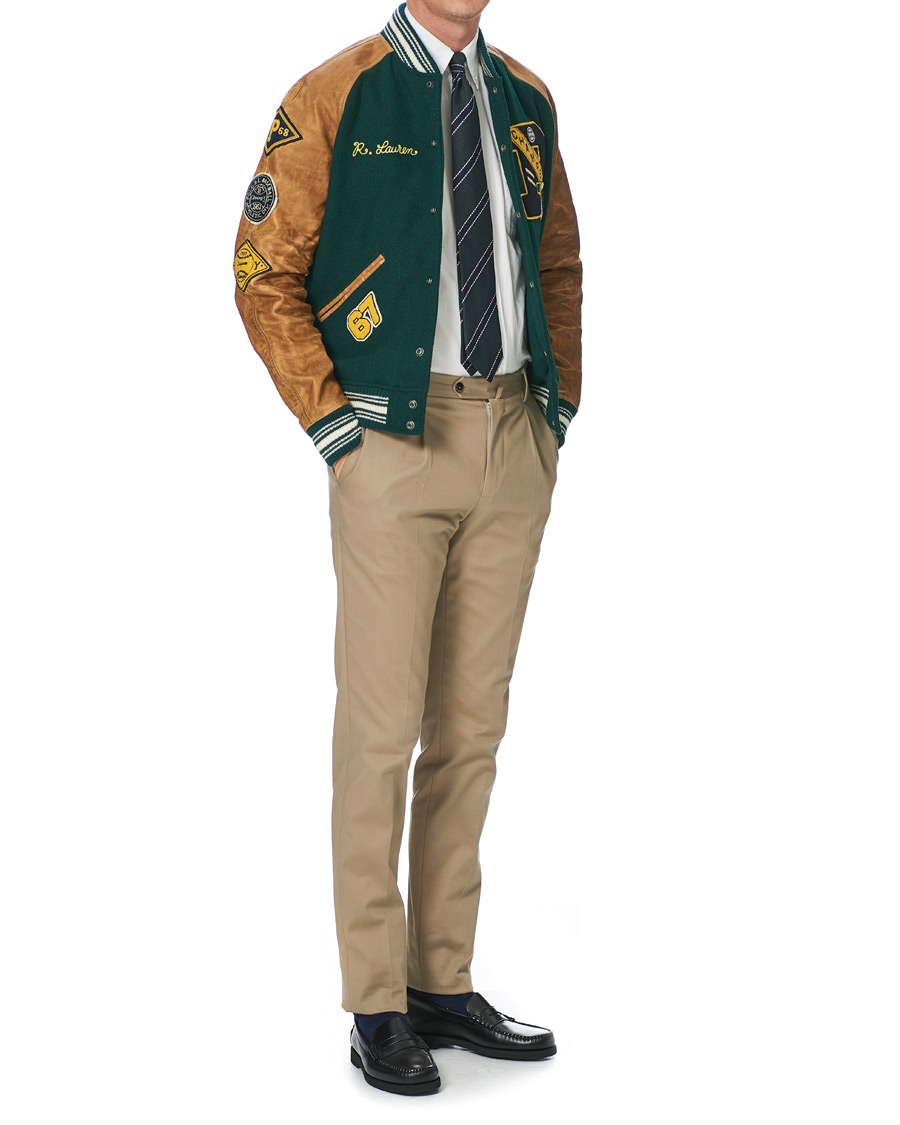 Herre | Jakker | Polo Ralph Lauren | Varsity Lined Bomber Jacket Hunt Club Green